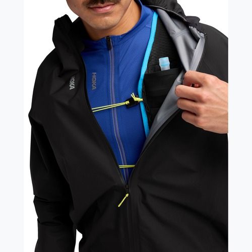 Geacă de alergare pentru bărbați HOKA Skybreeze Waterproof GTX black
