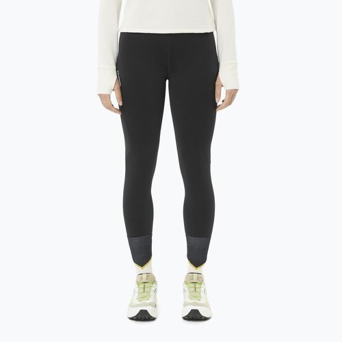 Colanți de alergare pentru femei Salomon Shakeout Core Warm deep black