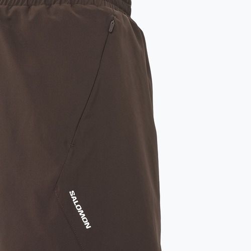 Pantaloni scurți de alergare pentru bărbați Salomon Shakeout C 2IN1 7" coffee bean