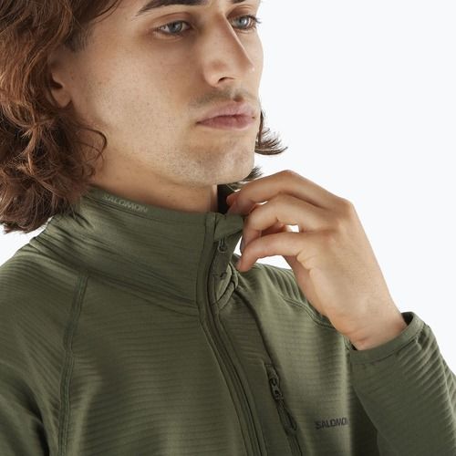 Bluză  de drumeție pentru bărbați Salomon Essential Lightwarm Full Zip grape leaf