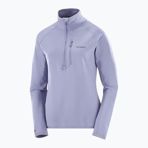 Bluză de drumeție pentru femei Salomon Essential Lightwarm Half Zip blue granite