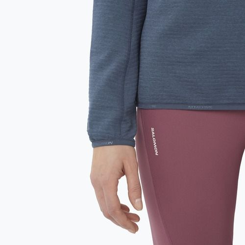 Bluză de drumeție pentru femei Salomon Essential Lightwarm Half Zip blue night