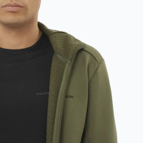 Bluză pentru bărbați Salomon Outline Warm Fleece Full Zip grape leaf