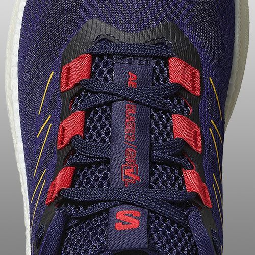 Încălțăminte de alergare pentru bărbați  Salomon Aero Blaze 3 GRVL astral aura/maritime blue/haute red