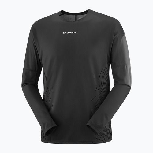 Longsleeve de alergare pentru bărbați Salomon Sense Aero GFX deep black