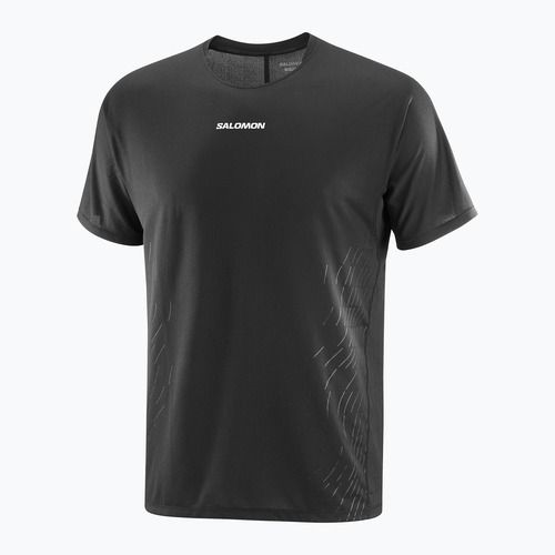 Tricou de alergare pentru bărbați Salomon Sense Aero GFX deep black