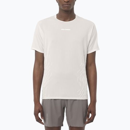 Tricou de alergare pentru bărbați Salomon Sense Aero GFX whisper white