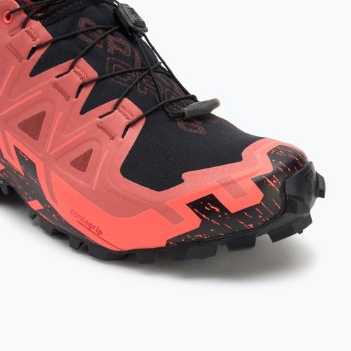 Încălțăminte de alergare pentru bărbați Salomon Spikecross 6 GTX cow hide/black/neon flame
