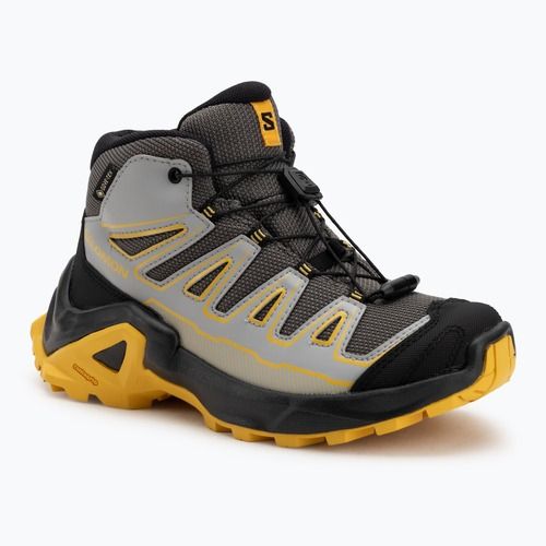 Încălțăminte de trekking pentru copii Salomon X Ultra Mid GTX castlerock/black/spicy/mustard
