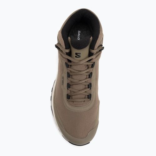 Încălțăminte de trekking pentru bărbați Salomon Shelter WP stone gray/black/rainy day