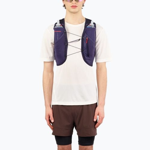 Vesta de alergare Salomon Active Skin 4 GRVL martime blue / astral aura / haute red
