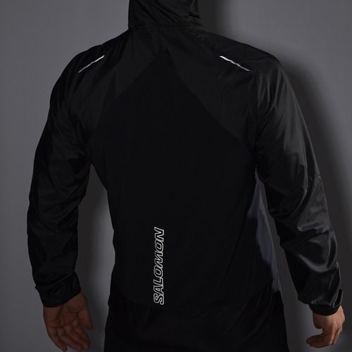 Geacă de alergare pentru bărbați Salomon Cross Wind deep black