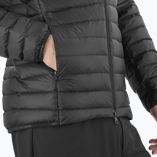 Geacă de puf pentru bărbați Salomon Elixir Micro Down Hoodie deep black