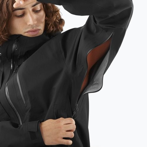 Geacă softshell pentru bărbați Salomon Outline 3l GTX deep black