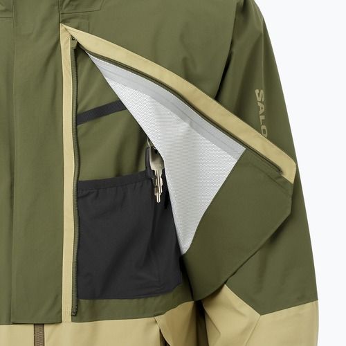 Geacă softshell pentru bărbați Salomon Outherpath Pro 2.5 l gray green/grape leaf