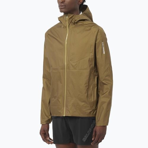 Geacă de alergare pentru bărbați Salomon Bonatti Waterproof brilliant olive