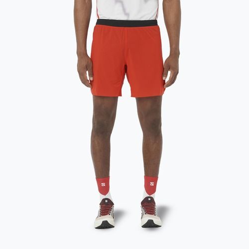 Pantaloni scurți de alergare pentru bărbați Salomon S/Lab Speed Spl 7" fiery red