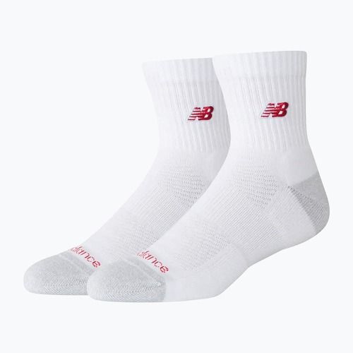 Șosete New Balance Active Premium Crew Quarter 2 pairs white