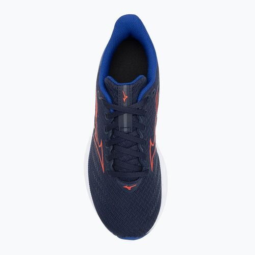 Încălțăminte de alergare pentru copii Mizuno Enerzy Rider Jr peacoat/ignitionred/ reflective blue