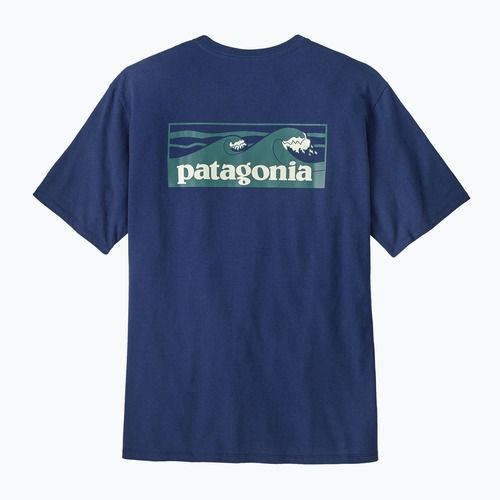 Tricou pentru bărbați Patagonia Boardshort Logo Pocket Responsibili clement blue