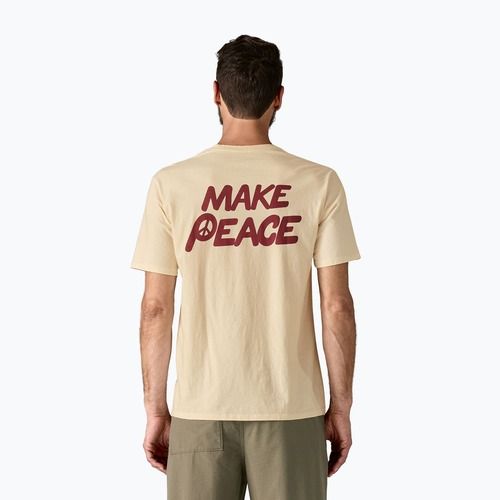 Tricou pentru bărbați Patagonia Balance Organic peace seeds / undyed natural