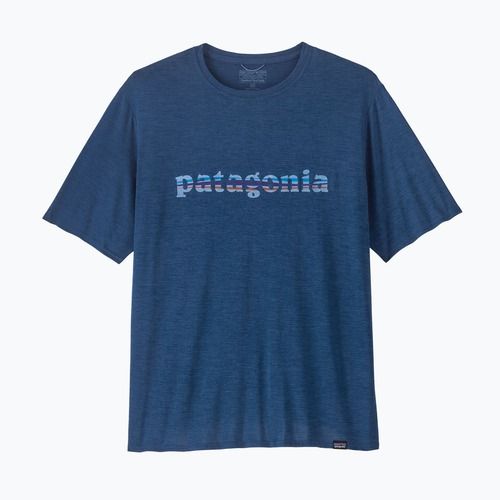 Tricou pentru bărbați Patagonia Cap Cool Daily Graphic Shirt '73 text logo / clement blue x-dye