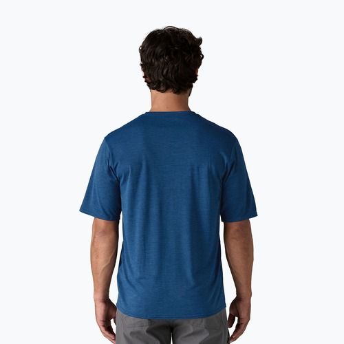 Tricou pentru bărbați Patagonia Cap Cool Daily Graphic Shirt '73 text logo / clement blue x-dye