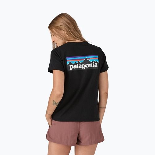 Tricou pentru femei Patagonia P-6 Logo Responsibili-Tee black