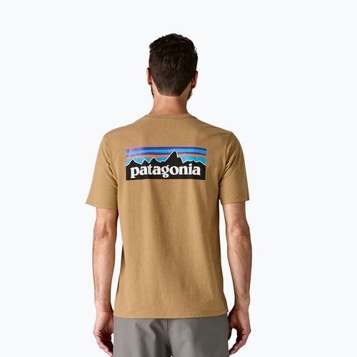 Tricou pentru bărbați Patagonia P-6 Logo Responsibili-Tee talon gold