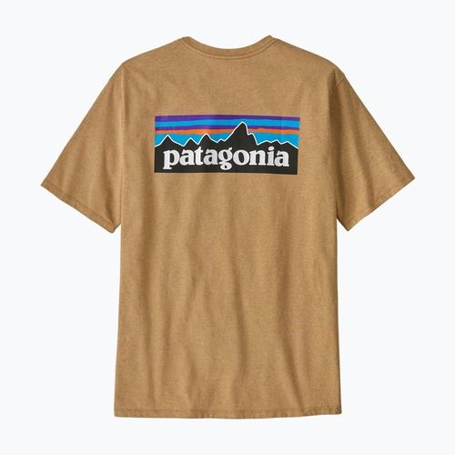 Tricou pentru bărbați Patagonia P-6 Logo Responsibili-Tee talon gold