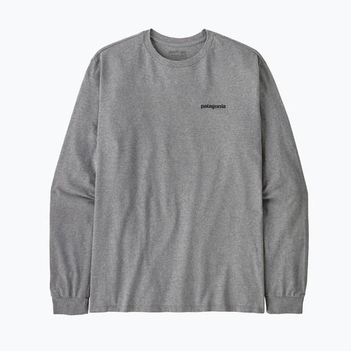 Longsleeve pentru bărbați Patagonia P-6 Logo Responsibili gravel heather