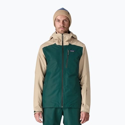 Geacă de ploaie pentru bărbați Patagonia Insulated Powder Town cascade green