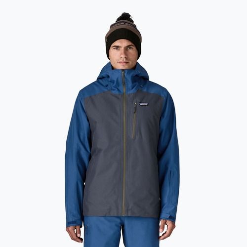 Geacă de ploaie pentru bărbați Patagonia Insulated Powder Town smolder blue w / clement blue