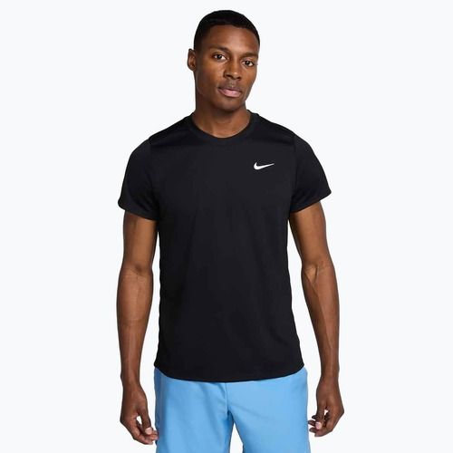 Tricou de tenis pentru bărbați Nike Court Dri-Fit Victory negru/alb