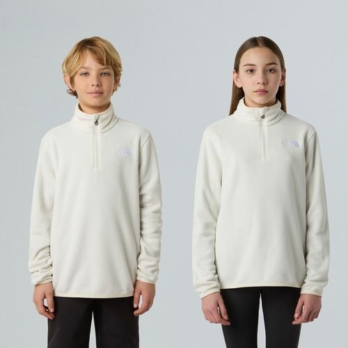 Bluză fleece pentru copii The North Face Teen Glacier 1/4 Zip wine dune