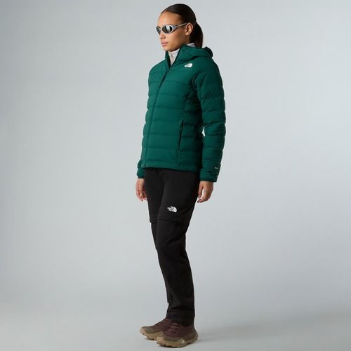 Geacă cu puf pentru femei The North Face Abseil Stretch Down Hoodie hunter green
