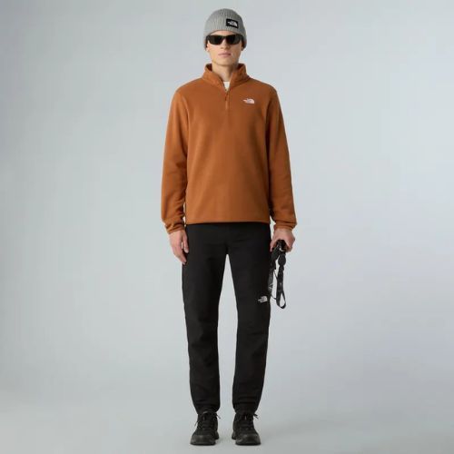 Bluză  pentru bărbați The North Face Glacier Fleece 1/4 Zip burnt umber