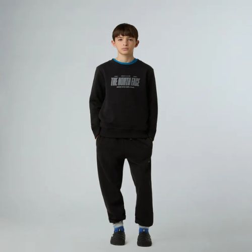 Bluză pentru copii The North Face Reflective Logo Relaxed Crew black