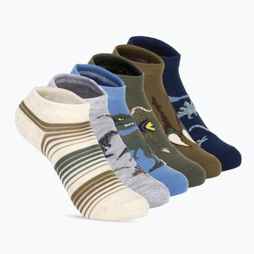 Șosete pentru copii SKECHERS 1/2 Terry Low Cut 6 perechi olive