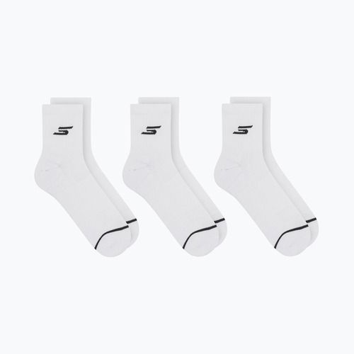 Șosete pentru bărbați SKECHERS 1/2 Terry Qtr Crew 3 pary white traditional