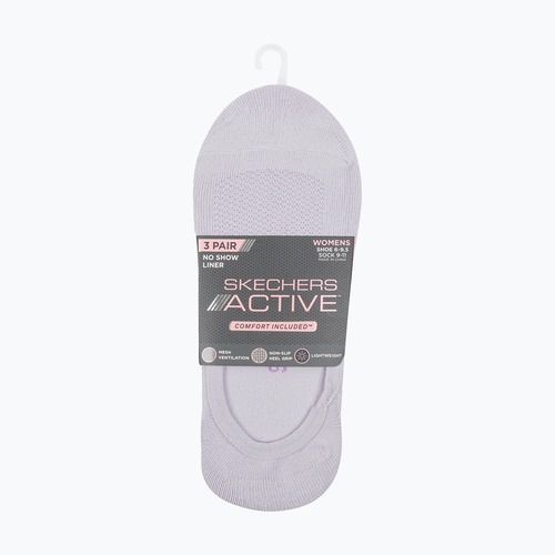 Șosete pentru femei SKECHERS Non Terry No Show Liner 3 pary purple