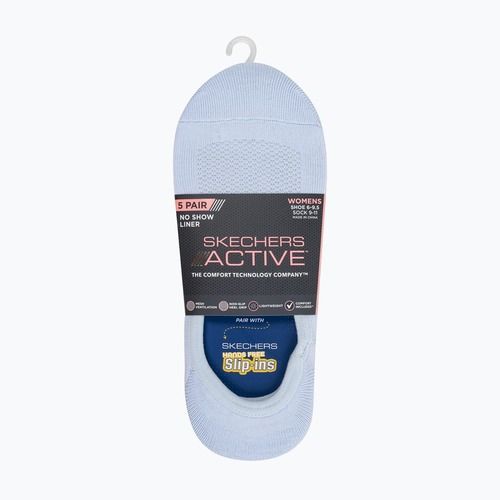 Șosete pentru femei SKECHERS Non Terry No Show Liner 3 pary blue/green