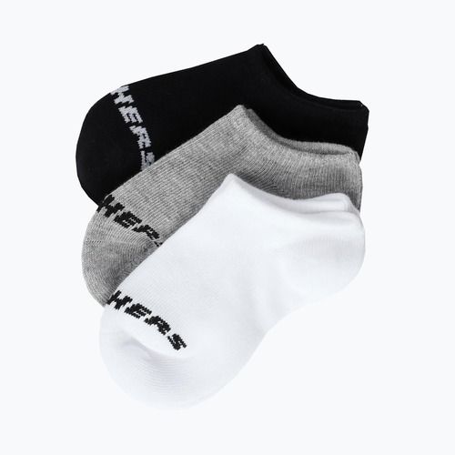 Șosete pentru copii SKECHERS Non Terry No Show 3 pary white/grey