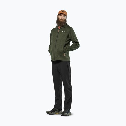 Bluză de trekking pentru bărbați Salewa Puez Rocca Polarlite Hood dark olive