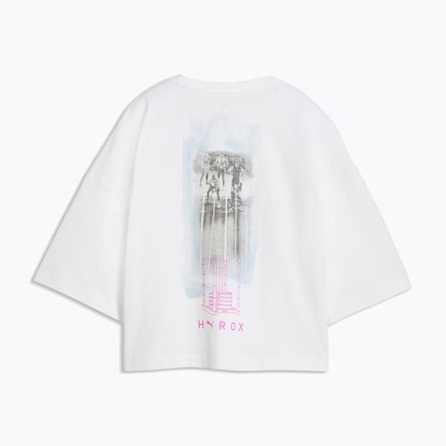 Tricou de antrenament damă PUMA x HYROX Cropped Lifestyle Tee alb
