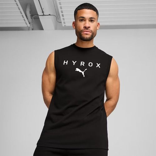 Tricou de antrenament pentru bărbați PUMA Hyrox Cutoff Tank black