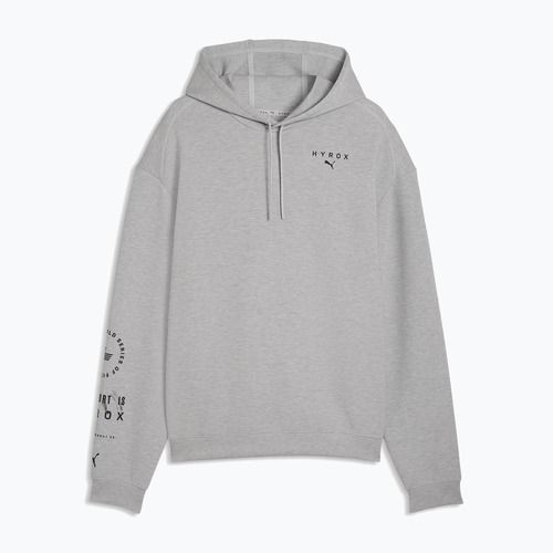 Hanorac de antrenament pentru bărbați PUMA x HYROX Cloudspun Hoodie gri
