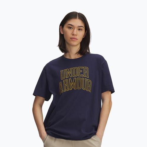 Tricou de antrenament pentru femei Under Armour Rival Campus midnight navy/gold league