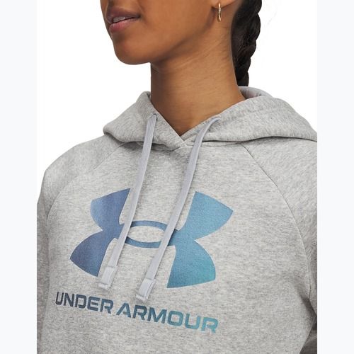 Hanorac pentru femei Under Armour Rival Feelce Shimmer Hoody mod gray light heather/iridescent