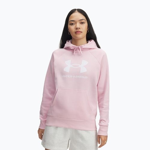 Hanorac pentru femei Under Armour Rival Fleece Big Logo Hoody prime pink/white